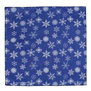 CTM Snowflake Patterned Holiday Bandana